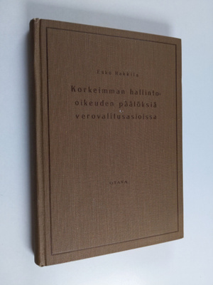 Korkeimman hallinto-oikeuden päätöksiä verovalitusasioiss...