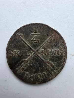 Ruotsi 1/4 Skilling 1821