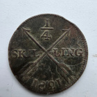Ruotsi 1/4 Skilling 1821 - pikkukuva 1