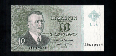 10mk 1963 LA AÅ TÄHTI ALE-Leh Pakkasileä
