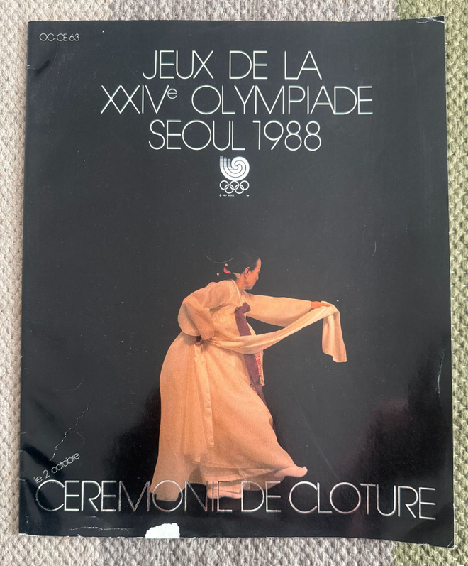 SEOUL 1988 OLYMPICS CLOSING CEREMONY PROGRAMME FRENCH