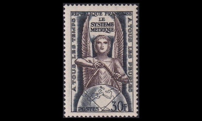 Ranska 1024 ** Metrijärjestelmä (1954)