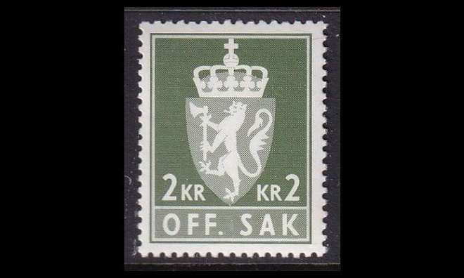 Norja 100 ** Virkamerkki 2.00 Kr (1975)