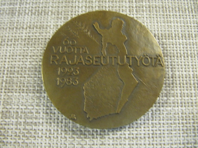 60 Vuotta Rajaseututyötä mitali 1923-1983.Suunn.M.Honkanen .