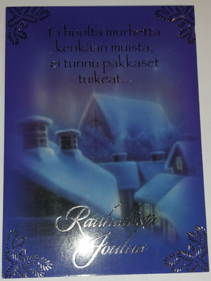 Hopea/Kultafolioitu joulukortti