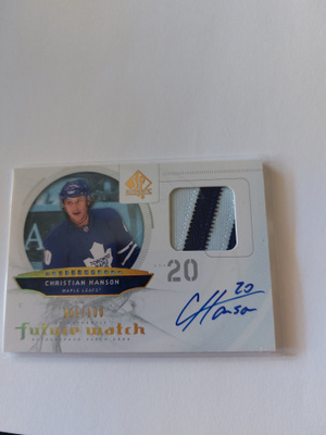 2009-10 SPA Limited Auto/Patch #234 Christian Hanson /100