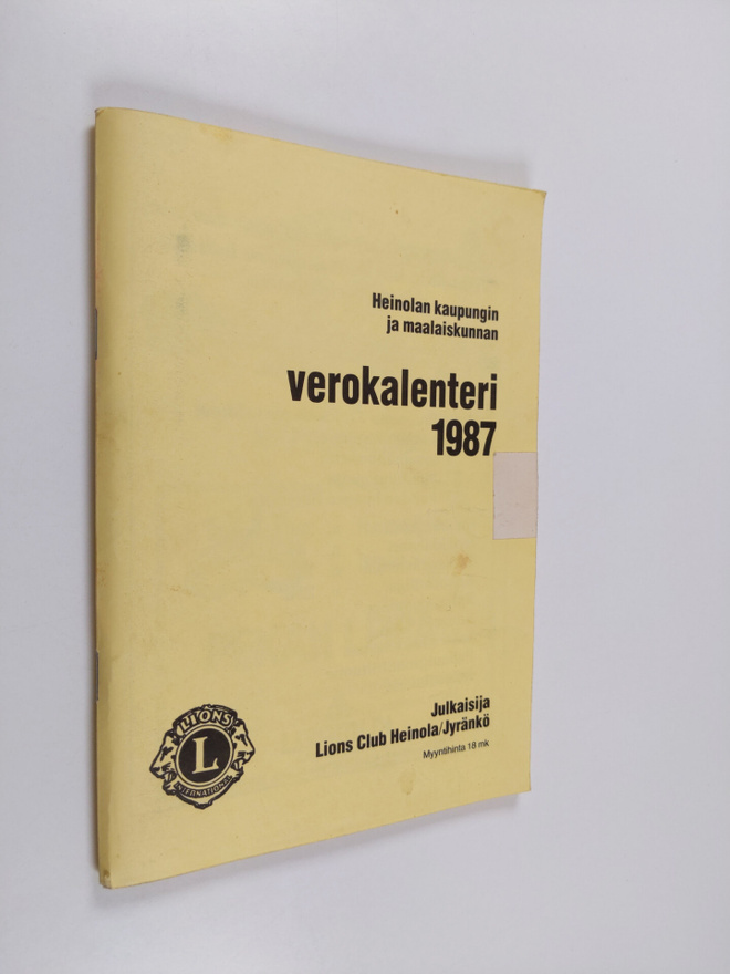 Heinolan kaupungin ja maalaiskunnan Verokalenteri 1987