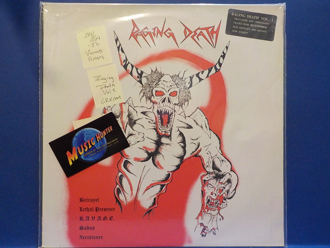 VARIOUS - RAGING DEATH VOL. 1 - UK 1987 EX+/EX+ LP