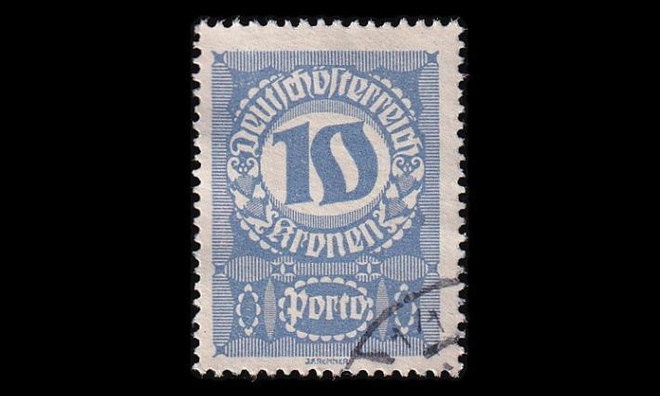 Itävalta P_91x o Porto 10 Kr valk.pap (1920)