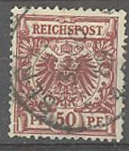 Saksa Mi 50 a o, leimattua 1889