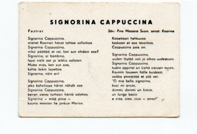 Purkkakuva Panda. SIGNORINA CAPPUCCINA/ takaa valkoinen