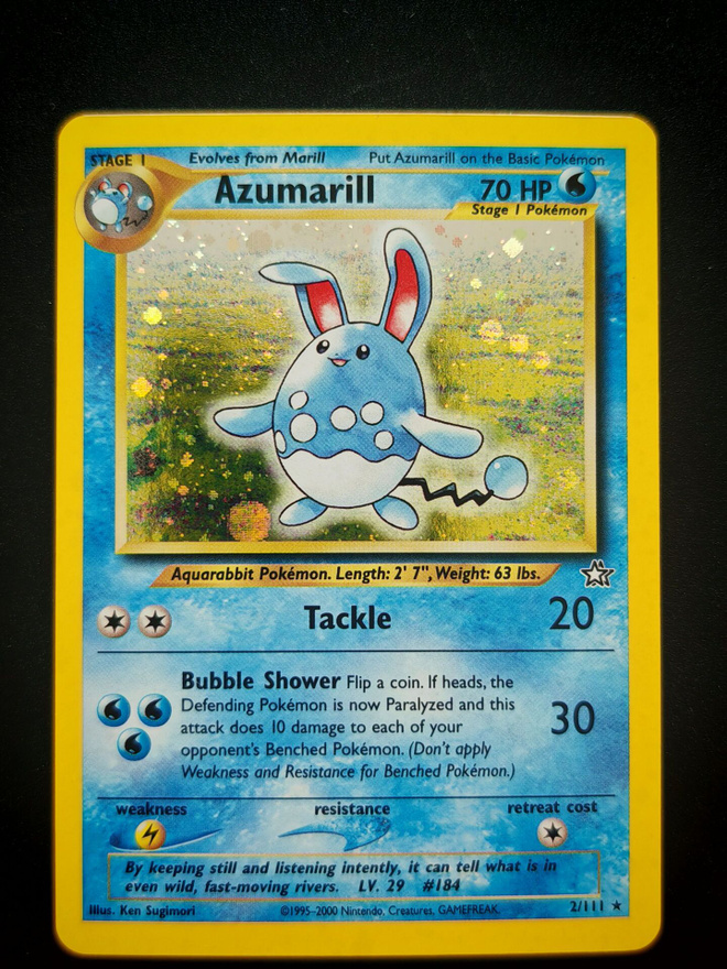 Pokemon kortti Azumarill Neo Genesis holo