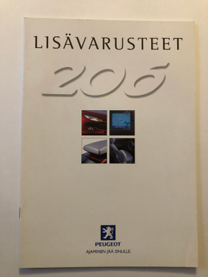 Myyntiesite - Peugeot 206 lisävarusteet - 1998