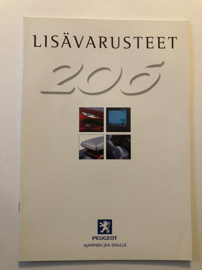 Myyntiesite - Peugeot 206 lisävarusteet - 1998