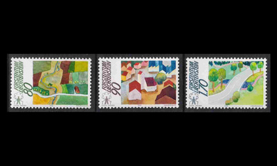 Liechtenstein 939-41 ** Euroopan maaseutukampanja (1988)