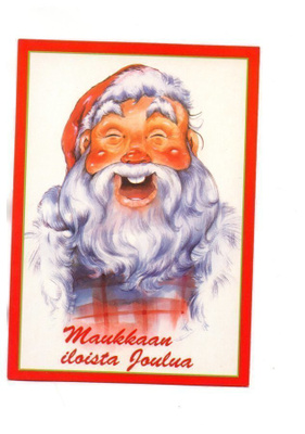 Joulupukki... °MAUKKAAN ILOISTA JOULUA° -KORTTI /Kulkematon