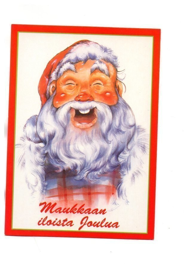 Joulupukki... °MAUKKAAN ILOISTA JOULUA° -KORTTI /Kulkematon