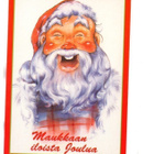 Joulupukki... °MAUKKAAN ILOISTA JOULUA° -KORTTI /Kulkematon - pikkukuva 1