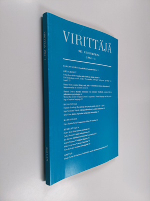 Virittäjä 1/1994 - Kotikielen Seuran aikakauslehti 98. vu...