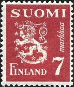 1947 M-30 Leijona 7 mk vaaleanpunainen ** Lape 324 a SP Lm5