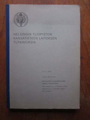 Karjalainen siirtoväenperinne hämäläisympäristössä (RARE!!!)