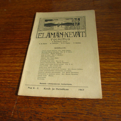 lähetysseuran kustantama elämän kevät 6-7 1917