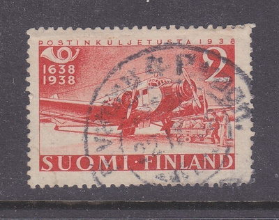 1938 Posti 300 vuotta 2 mk kaunisleimaisena