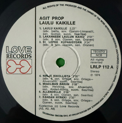 [LP] AGIT-PROP: LAULU KAIKILLE