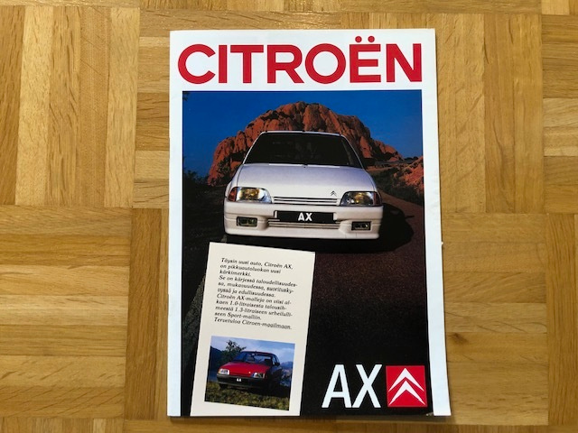 Esite Citroen AX vuodelta 1986 / 1987
