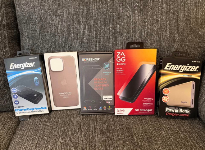 iphone 15 pro max tarvikkeita ja powerbank