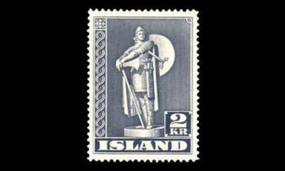 Islanti 214A ** Viikinki 2 Kr (14) (1939)
