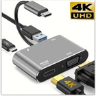 4-in-1 USB-C - HDMI & VGA & USB 3.0 & PD -adapteri #30510 - pikkukuva 1