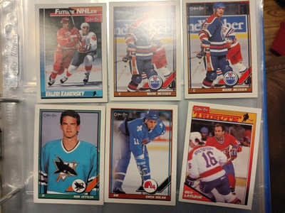 O-Pee-Chee NHL Hockey 1991-1992 alkaen 0,10€/kpl