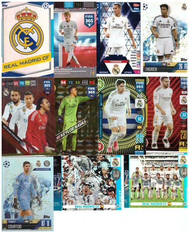 10 x REAL MADRID Jalkapallo ErikoisKortteja