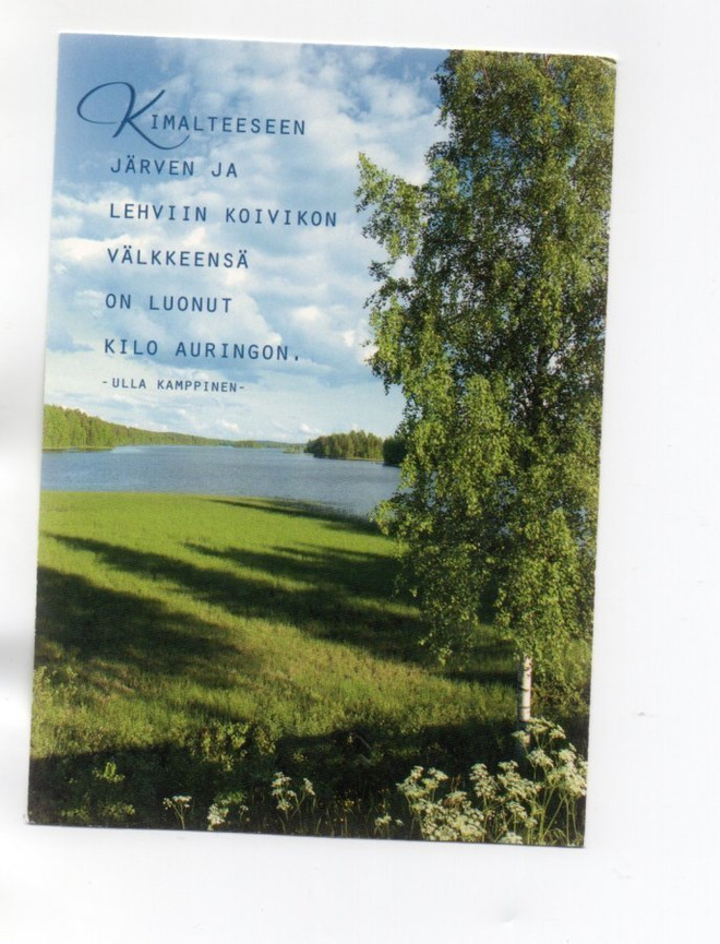 °°KESÄINEN JÄRVIMAISEMA...°° -KORTTI /Karto