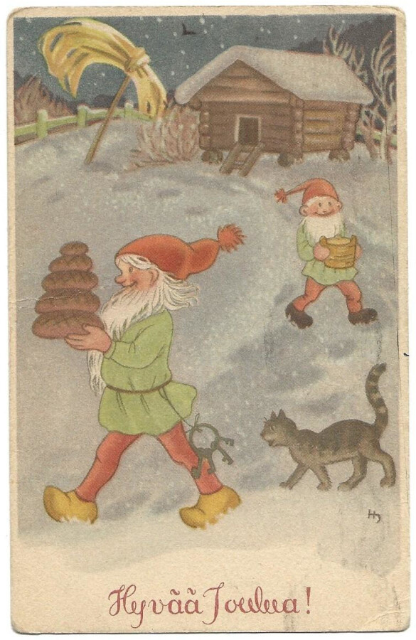Helga Sjöstedt: Joulukortti (1940) päiväysvirhe