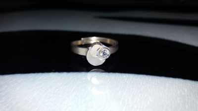 Vintage Karl Laine, Finnifeelings Hopea sormus Vuorikristali