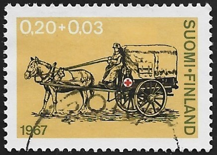 1967 Punainen Risti 0,20 + 0,03 mk leimattu LaPe 630