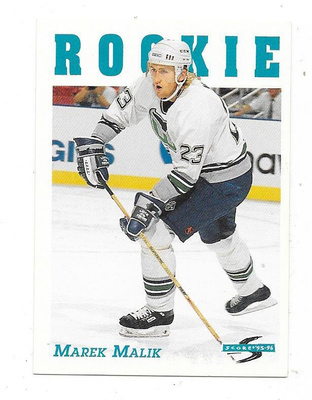 1995-96 Score  #298 Marek Malik , Hartford Whalers RC