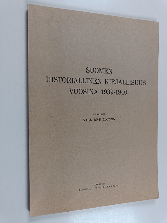 Nils Berndtson : Suomen historiallinen kirjallisuus vuosi...
