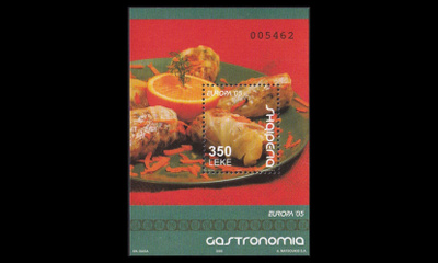 Albania 3050BL158 ** Europa gastronomia (2005)