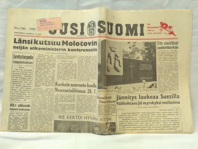 Uusi Suomi 15.7.1953