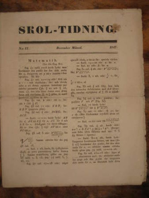 Ammattilehti : Skol-Tidning , december 1847