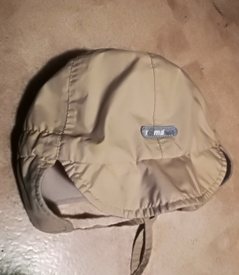 Reima-vedenkestävä kypärä hattu 56 cm beesi kiristysnipalla