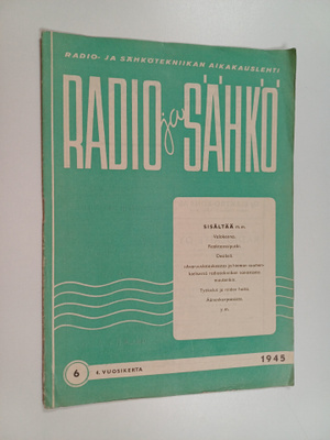 Radio ja sähkö 6/1945