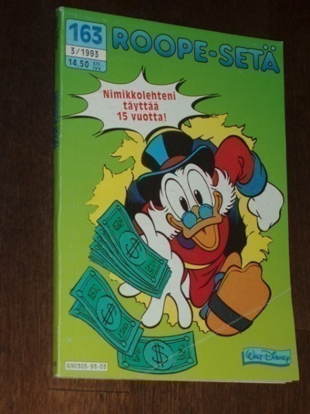 Roope-Setä Taskulehti  3 / 1993 (163) - Walt Disney
