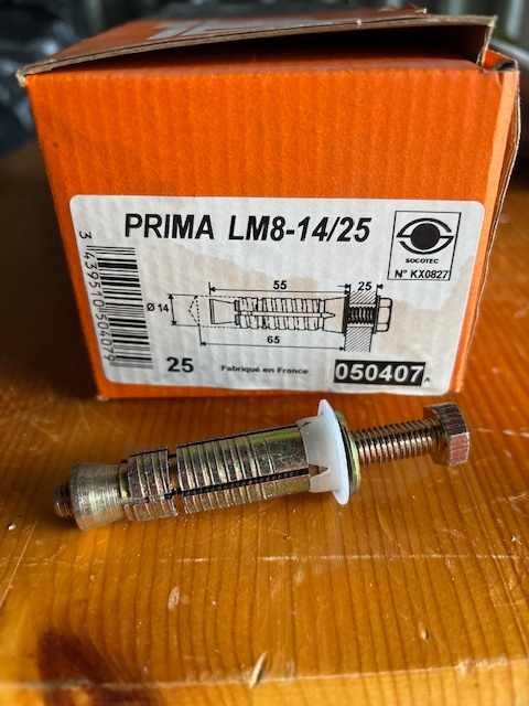Spit Prima LM8- 14/25 teräsankkuri, 25kpl