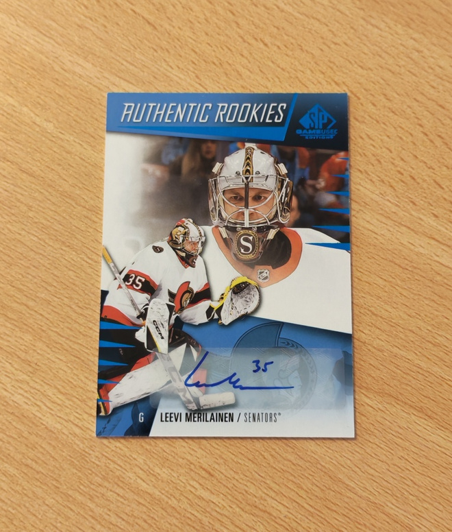 2023-24 SP Game Used Leevi Merilainen Rookie Auto