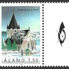 Ål 1989 Finströmin kirkk 1,50 mk välilöpari logo ** LaPe 037 - pikkukuva 1