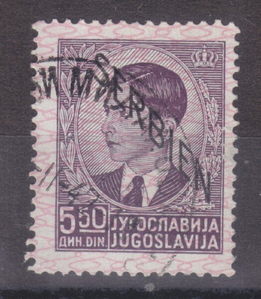 Saksa  reich Saksan posti Serbiassa 1941 Mi 9